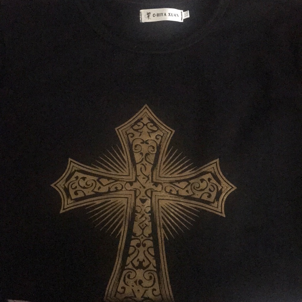 Black and Gold Long Sleeved Sweater